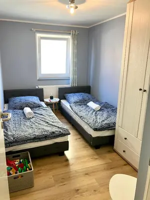 Ein Bett oder Betten in einem Zimmer der Unterkunft Apartment Versteck am Hug