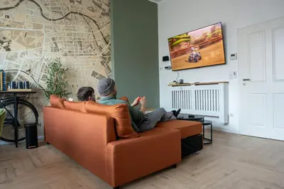 Ein Sitzbereich in der Unterkunft NEW! Exceptional design loft in a TOP location