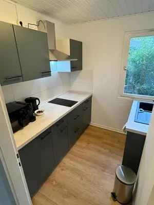 Küche/Küchenzeile in der Unterkunft Feriendorf Seddiner See - Bungalow 8