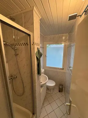 Ein Badezimmer in der Unterkunft Feriendorf Seddiner See - Bungalow 8