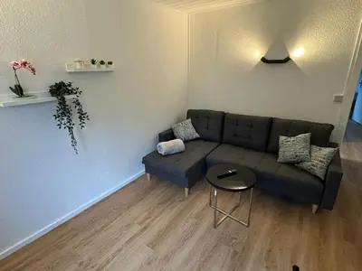 Ein Sitzbereich in der Unterkunft Feriendorf Seddiner See - Bungalow 8