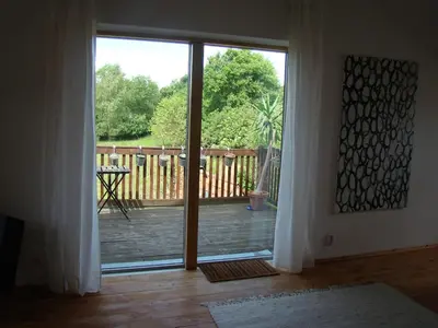 Ein Balkon oder eine Terrasse in der Unterkunft Ferienwohnung auf dem Künstlerhof