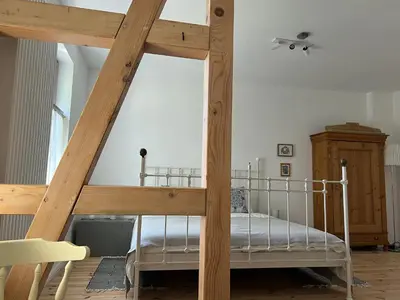 Ein Bett oder Betten in einem Zimmer der Unterkunft Forsthaus Barsdorf