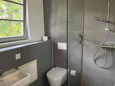 Ein Badezimmer in der Unterkunft Forsthaus Barsdorf