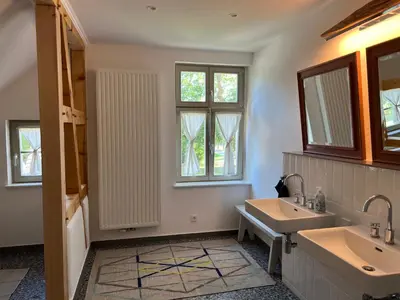 Ein Badezimmer in der Unterkunft Forsthaus Barsdorf
