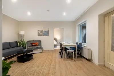 Ein Sitzbereich in der Unterkunft Cosy Remise Apartment Berlin Reinickendorf