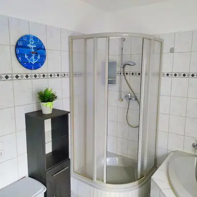 Ein Badezimmer in der Unterkunft Ferienwohnung im Grünen Senzig