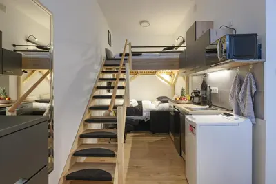 Ein Bett oder Betten in einem Zimmer der Unterkunft Berliner Luft