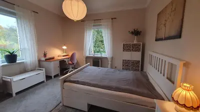 Ein Bett oder Betten in einem Zimmer der Unterkunft Cozy 2-room apartment
