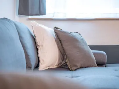 Ein Sitzbereich in der Unterkunft Stilvolles Apartment mit Terrasse in Werder