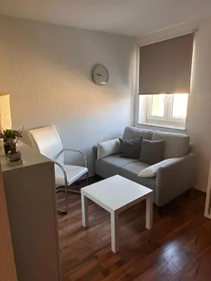 Ein Sitzbereich in der Unterkunft Zapfwerk-Rooms