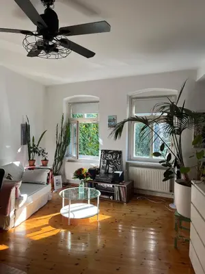Ein Sitzbereich in der Unterkunft Cozy Berlin Studio in Prenzlauer Berg