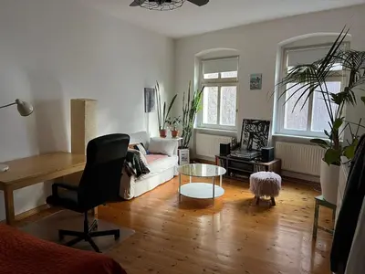 Ein Sitzbereich in der Unterkunft Cozy Berlin Studio in Prenzlauer Berg