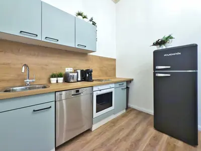 Küche/Küchenzeile in der Unterkunft Design Apartment in Prenzlauer Berg - 79 QM