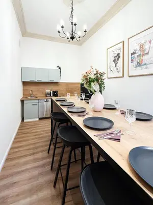 Küche/Küchenzeile in der Unterkunft Design Apartment in Prenzlauer Berg - 79 QM