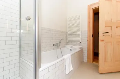Ein Badezimmer in der Unterkunft Ferienwohnungen Bahnhof Werder