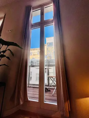 Ein Balkon oder eine Terrasse in der Unterkunft Chic Boutique Studio with Balcony in Prenzlauer Berg