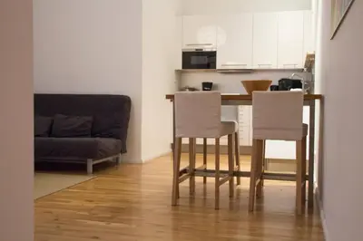 Küche/Küchenzeile in der Unterkunft City Apartments Friedrichshain