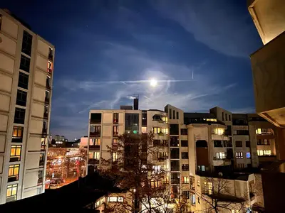 Ein allgemeiner Blick auf Berlin oder ein Stadtblick von des Privatzimmers aus