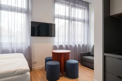 TV/Unterhaltungsangebot in der Unterkunft Homaris Rummelsburg Studios
