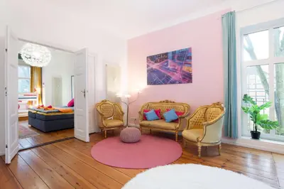 Ein Sitzbereich in der Unterkunft Villa Falkensee - Berlin West Design Boutique Apartments Ferienwohnung