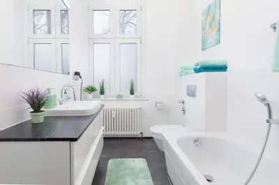 Ein Badezimmer in der Unterkunft Villa Falkensee - Berlin West Design Boutique Apartments Ferienwohnung