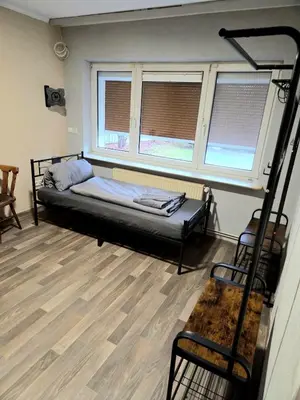 Ein Bett oder Betten in einem Zimmer der Unterkunft Monteur-Haus Lübeck Berlin Pankow, Reinickendorf, Glienicke-Nordbahn