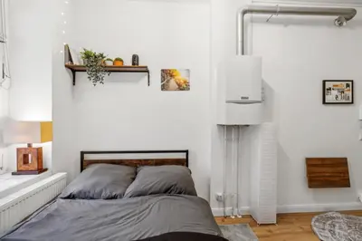 Ein Bett oder Betten in einem Zimmer der Unterkunft Cosy mini-appartment in Prenzlauer Berg
