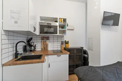 Küche/Küchenzeile in der Unterkunft Cosy mini-appartment in Prenzlauer Berg