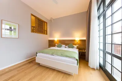 Ein Bett oder Betten in einem Zimmer der Unterkunft Paulinenhof