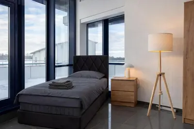 Ein Bett oder Betten in einem Zimmer der Unterkunft Monteur- und Ferienunterkunft Ludwigsfelde