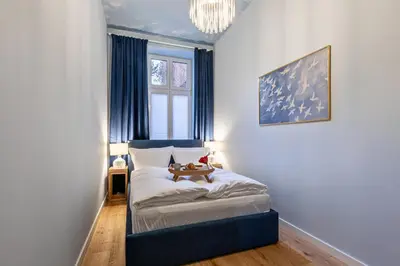 Ein Bett oder Betten in einem Zimmer der Unterkunft FABEL Apartments am Hbf