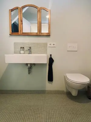 Ein Badezimmer in der Unterkunft Urlaubsidylle Friedrichswalde