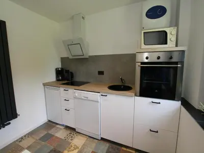 Küche/Küchenzeile in der Unterkunft Ferienhaus direkt an der Spree