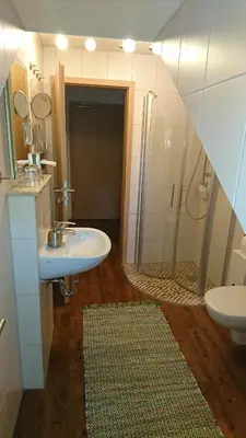 Ein Badezimmer in der Unterkunft Ferienappartements Schweizer Haus
