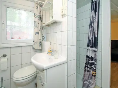 Ein Badezimmer in der Unterkunft Feriendorf am Weinberg, Dobbrikow