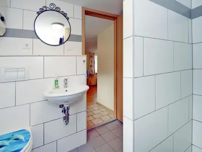 Ein Badezimmer in der Unterkunft Feriendorf am Weinberg, Dobbrikow