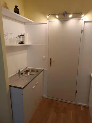 Küche/Küchenzeile in der Unterkunft Studiowohnung Berlin Mitte