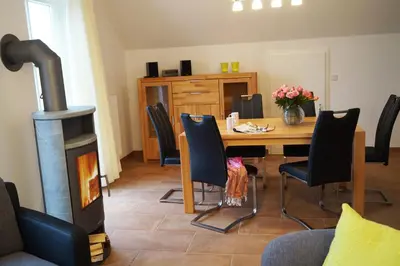 Ein Sitzbereich in der Unterkunft Premium Apartments