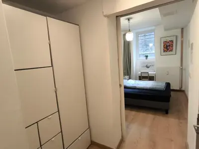 Ein Bett oder Betten in einem Zimmer der Unterkunft zentrale Ferienwohnung Kreuzberg für bis zu 4 Personen