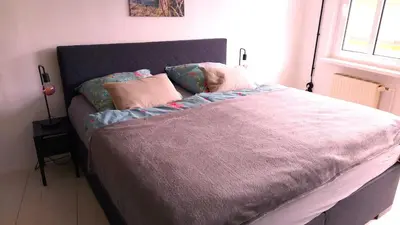 Ein Bett oder Betten in einem Zimmer der Unterkunft Altes Fischerhaus Zehdenick - Ferienhaus an der Havel