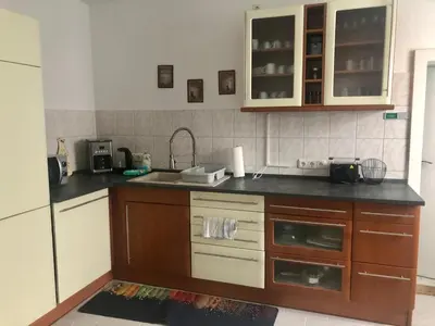 Küche/Küchenzeile in der Unterkunft Ferienwohnung in Werneuchen bei Berlin