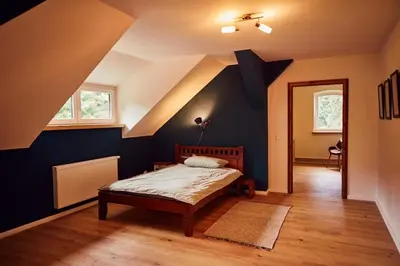 Ein Bett oder Betten in einem Zimmer der Unterkunft Maniesh