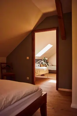 Ein Bett oder Betten in einem Zimmer der Unterkunft Maniesh