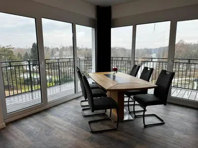 Ein Balkon oder eine Terrasse in der Unterkunft East-Riverside Boardinghouse