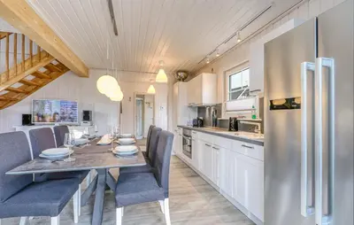 Küche/Küchenzeile in der Unterkunft Haus Hafen Liebe