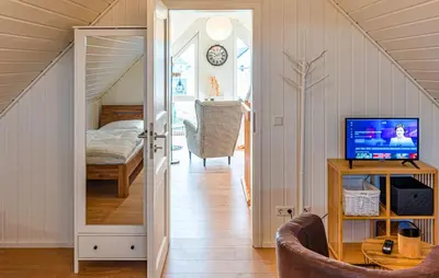 Ein Bett oder Betten in einem Zimmer der Unterkunft Haus Rückenwind