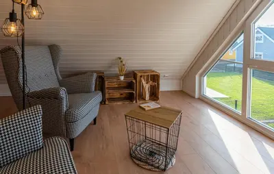 Ein Sitzbereich in der Unterkunft Haus Rückenwind