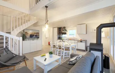 Ein Sitzbereich in der Unterkunft Hus Karibu