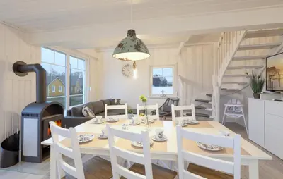Ein Sitzbereich in der Unterkunft Hus Karibu